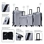 DUKAP Inception 4-Piece Hardside Spinner Carry-On Luggage Set, TSA Checkpoint Friendly (DKINCSMLXL-SIL)~#|#~sp313049265_sc7
