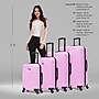 DUKAP Inception 4-Piece Hardside Spinner Carry-On Luggage Set, TSA Checkpoint Friendly, Pink (DKINCSMLXL-PNK)~#|#~sp313049288_sc7