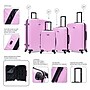 DUKAP Inception 4-Piece Hardside Spinner Carry-On Luggage Set, TSA Checkpoint Friendly, Pink (DKINCSMLXL-PNK)~#|#~sp313049289_sc7