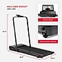 Sunny Health & Fitness Pacer Smart Compact Auto Incline Treadpad Treadmill, Black/Red (SF-T722076)~#|#~sp313051060_sc7