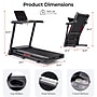 Sunny Health & Fitness Elite Smart Auto Incline 20” Deck Treadmill, Black/Red (SF-T723016)~#|#~sp313051079_sc7