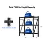 FlexiSpot Heavy-Duty 3-Shelf Metal Storage Rack, 46.8" x 49.6" x 18.1", Black (WGR001)~#|#~sp313367174_sc7