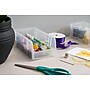 IRIS Small Stackable Plastic Storage Bin, 3" x 4.5"x 7.5", 0.4 Qt., Clear, 12/Carton (200518CT)~#|#~sp313679164_sc7