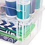 IRIS Small Stackable Plastic Storage Bin, 3" x 4.5"x 7.5", 0.4 Qt., Clear, 12/Carton (200518CT)~#|#~sp313679166_sc7