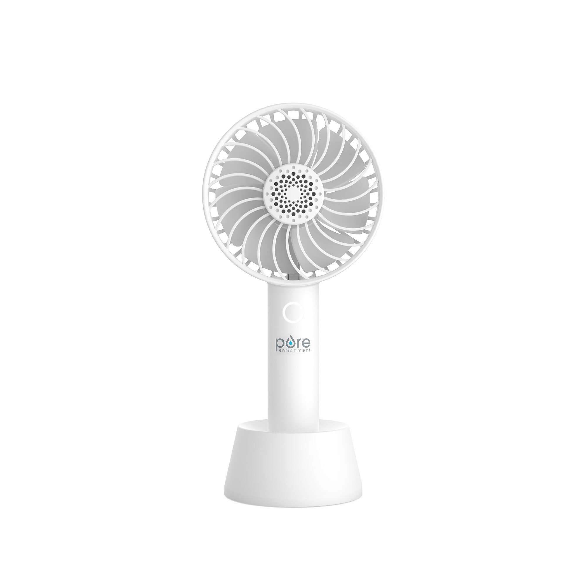 Pure Enrichment PureBreeze Handheld Fan with Base, 3-Speed, White (PEHNDFN-W) Sansujyuku sansujyuku.com