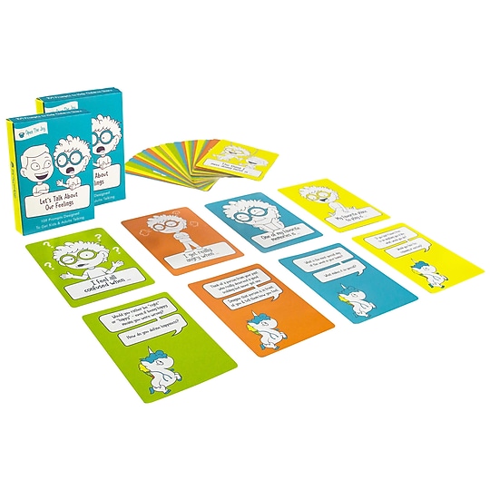 Open the Joy Let's Talk! Conversation Starters for Kids to Discuss Feelings Flash Cards, 2/Pack (OTJ190141PCT-2)~#|#~sp313910907_sc7