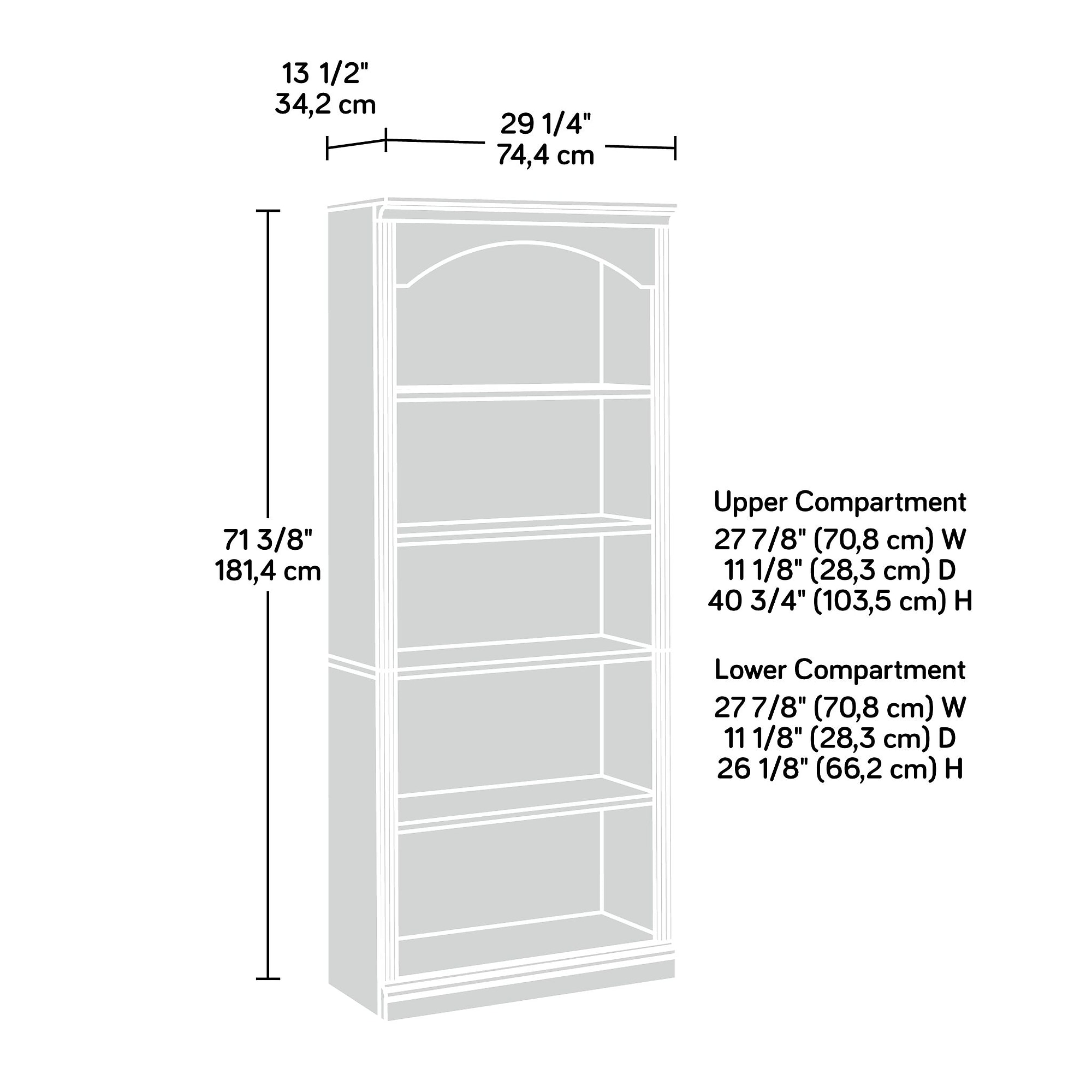 Sauder Select 71″H 5-Shelf Bookcase, Salt Oak (446193) Sansujyuku sansujyuku.com
