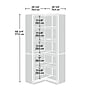 Sauder Select 70"H 5-Shelf Bookcase, Chalked Chestnut (444768)~#|#~sp313911002_sc7