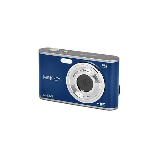 MINOLTA 48 Megapixels 4K Ultra HD Digital Point & Shoot Camera, Blue (MND23-BL)