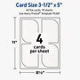 Avery Leaf Integrated Cards, Matte White, 30/Pack (19479399844)~#|#~sp313992113_sc7