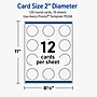 Avery Round Integrated Cards, Matte White, 100/Pack (19479399820)~#|#~sp313992191_sc7