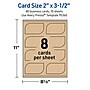 Avery Leaf Business Cards, Matte Kraft Brown, 80/Pack (19479398944)~#|#~sp313992712_sc7
