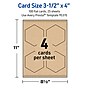 Avery Hexagon Integrated Cards, Matte Kraft Brown, 100/Pack (19479398972)~#|#~sp313998684_sc7