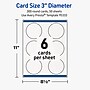 Avery Round Integrated Cards, Matte White, 300/Pack (19479399825)~#|#~sp313999681_sc7