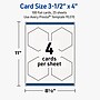 Avery Hexagon Integrated Cards, Matte White, 100/Pack (19479399704)~#|#~sp314000043_sc7