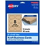 Avery Geo Business Cards, Matte Kraft Brown, 80/Pack (19479398950)~#|#~sp314000636_sc7