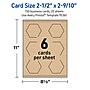 Avery Hexagon Business Cards, Matte Kraft Brown, 100/Pack (19479398948)~#|#~sp314000948_sc7