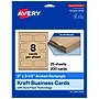 Avery Arched Rectangle Business Cards, Matte Kraft Brown, 200/Pack (19479398957)~#|#~sp314002711_sc7