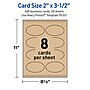 Avery Oval Business Cards, Matte Kraft Brown, 400/Pack (19479398937)~#|#~sp314002835_sc7