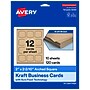 Avery Arched Square Business Cards, Matte Kraft Brown, 100/Pack (19479398953)~#|#~sp314003995_sc7