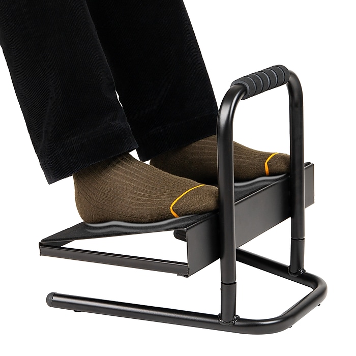 Mind Reader Tilt Adjustable Footrest, Black (FTHEIGHT-BLK) | Staples