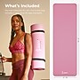 Sunny Health & Fitness Premium 1/2" Extra Thick Exercise Yoga Mat, Pink (SF-EM03-PK)~#|#~sp314240825_sc7