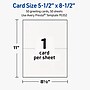 Avery Rectangle Half Fold Greeting Cards , 5.5" x 8.5", Matte, 50/Box (19479399876)~#|#~sp314361250_sc7
