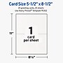 Avery Rectangle Half Fold Greeting Cards , 5.5" x 8.5", Matte, 25/Pack (19479399875)~#|#~sp314361361_sc7