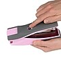 Swingline Optima 25 Desktop Stapler, 25-Sheet Capacity, Pink/Gray (S7066401)~#|#~sp314429430_sc7