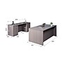 Boss Office Products 66" Desk and Credenza with Dual File Pedestals, Driftwood (GROUPA12-DW)~#|#~sp314485818_sc7