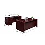 Boss Office Products 66" Desk and Credenza with Dual File Pedestals, Mahogany (GROUPA12-M)~#|#~sp314486012_sc7