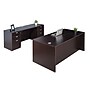 Boss Office Products 66" Desk and Credenza with Dual File Pedestals, Mocha (GROUPA12-MOC)~#|#~sp314486029_sc7