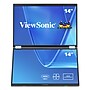 ViewSonic 14" WUXGA LED 60Hz Dual Screen Portable Monitor, Universal Docking Station (VG1457)~#|#~sp314717567_sc7