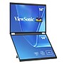 ViewSonic 14" WUXGA LED 60Hz Dual Screen Portable Monitor, Universal Docking Station (VG1457)~#|#~sp314717571_sc7