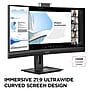 ViewSonic 34" Curved UWQHD 100Hz Video Conferencing Docking Monitor, Black (VG3457CV)~#|#~sp314718092_sc7