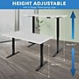 Mount-It! Dual Motor 55"W Electric Rectangular Adjustable Standing Desk, White/Black (MI-18113)~#|#~sp314779791_sc7