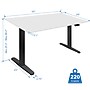 Mount-It! Dual Motor 55"W Electric Rectangular Adjustable Standing Desk, White/Black (MI-18113)~#|#~sp314779792_sc7