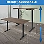 Mount-It! Dual Motor 55"W Electric Rectangular Adjustable Standing Desk, Adrift/Black (MI-18100)~#|#~sp314779928_sc7