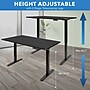 Mount-It! Dual Motor 55"W Electric Rectangular Adjustable Standing Desk, Black (MI-18099)~#|#~sp314779937_sc7
