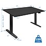 Mount-It! Dual Motor 55"W Electric Rectangular Adjustable Standing Desk, Black (MI-18099)~#|#~sp314779943_sc7