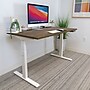 Mount-It! Ultimate Dual Motor 55"W Electric Rectangular Adjustable Standing Desk, Oak/White (MI-18078)~#|#~sp314780027_sc7
