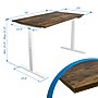 Mount-It! Ultimate Dual Motor 55"W Electric Rectangular Adjustable Standing Desk, Oak/White (MI-18078)~#|#~sp314780035_sc7