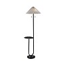 Adesso Uma 63"H Black Floor Lamp with KD White Knife Pleated Fabric Shade (2623-01)~#|#~sp314780694_sc7