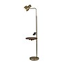Adesso Joel 60"H Antique Brass Floor Lamp with White Textured Fabric Shade (2622-21)~#|#~sp314780702_sc7
