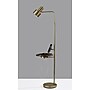 Adesso Joel 60"H Antique Brass Floor Lamp with White Textured Fabric Shade (2622-21)~#|#~sp314780704_sc7