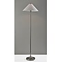 Adesso Esme 60"H Brushed Steel Floor Lamp with White Textured Fabric Shade (2620-22)~#|#~sp314780737_sc7