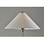 Adesso Esme 60"H Brushed Steel Floor Lamp with White Textured Fabric Shade (2620-22)~#|#~sp314780739_sc7