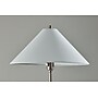 Adesso Esme 60"H Brushed Steel Floor Lamp with White Textured Fabric Shade (2620-22)~#|#~sp314780740_sc7