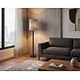 Adesso Amos 63"H Black Floor Lamp with Soft Pleated Oatmeal Linen Shade (1643-01)~#|#~sp314780861_sc7