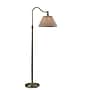 Adesso Shiloh 63"H Antique Brass Floor Lamp with Soft Pleated Oatmeal Linen Shade (1578-21)~#|#~sp314780920_sc7